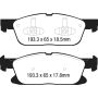 EBC Brakes DP33046C Redstuff Ceramic Low Dust Brake Pads