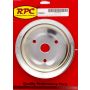 RACING POWER CO-PACKAGED RPCR9603 SBC 2GROOVE CRANK PULLEY SHORT PUMP CHROME