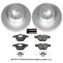 PowerStop CRK6073 Genuine Geomet Coated Rotor and Carbon-Fiber Ceramic Brake Pad Kit