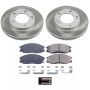 PowerStop SC5908 Semi-Coated Rotor and Low-Dust Ceramic Brake Pad Kit