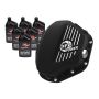 aFe Power 46-70032-WL Pro Series Rear Differential Cover Kit Black w/ Machined Fins & Gear Oil