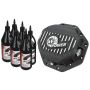 aFe Power 46-70272-WL aFe POWER Pro Series Rear Differential Cover Black w/ Machined Fins & Gear Oil