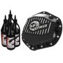 aFe Power 46-70392-WL aFe POWER Pro Series Rear Differential Cover Black w/ Machined Fins & Gear Oil