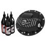 aFe Power 46-70402-WL aFe POWER Pro Series Front Differential Cover Black w/ Machined Fins & Gear Oil