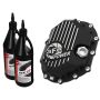 aFe Power 46-71051B Pro Series Front Differential Cover Black w/ Machined Fins & Gear Oil