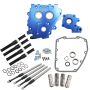 S&S Cycle 310-1272 2006 Dyna Chain Drive Cam Chest Kit w/o Cam - Black Pushrod Tubes & Chain Tensioner
