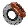 Wilwood 140-16679-DR 69-83 Porsche 911 Front Superlite Brake Kit 3.5in MT Drilled & Slotted - Red
