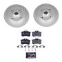 PowerStop ESK370 Genuine Geomet Coated Rotors, ECE-R90 Brake Pads + Hardware Kit