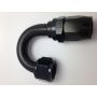 Fragola -10AN Nut x -12AN Hose Reducing Hose End 180 Degree - Black