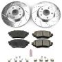 PowerStop K7517 Z23 Daily Driver Carbon-Fiber Ceramic Brake Pad and Drilled & Slotted Rotor Kit