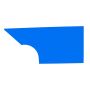 FIVESTAR FIV34001-27351-CBL Qtr Panel High Impact Plastic Blue Left