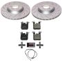 PowerStop CRK7019 Genuine Geomet Coated Rotor and Carbon-Fiber Ceramic Brake Pad Kit