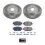PowerStop SC2414 Semi-Coated Rotor and Low-Dust Ceramic Brake Pad Kit