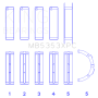 King Ford 281 4.6L SOHC 16v  Performance Main Bearing Set - Coated