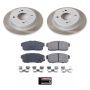PowerStop SC741 Semi-Coated Rotor and Low-Dust Ceramic Brake Pad Kit