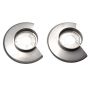 Kentrol 78-86 Jeep CJ Disc Brake Dust Cover Pair - Polished Silver