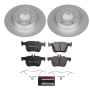 PowerStop ESK7093 Genuine Geomet Coated Rotors, ECE-R90 Brake Pads + Hardware Kit