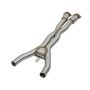 aFe Power 48-34129-1YC Twisted Steel X-Pipe 3 IN 304 Stainless Steel w/ Cat