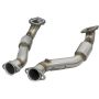 aFe Power 48-34130-1YC Twisted Steel Mid Pipe 3 IN 304 Stainless Steel w/ Cat