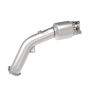 aFe Power 48-36410-YC Twisted Steel Down Pipe 3 IN 304 Stainless Steel w/ Cat
