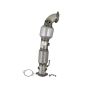 aFe Power 48-37001-1HC Twisted Steel Downpipe 2-1/2 IN 304 Stainless Steel w/ Cat