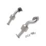 aFe Power 48-46012-HC Twisted Steel Down Pipe 2-1/2 to 2-1/4 IN 409 Stainless Steel w/ Cat