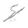 aFe Power 48-46013-RC Twisted Steel Y-Pipe 2-1/4 to 2-1/2 IN 409 Stainless Steel w/ Cat
