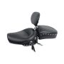 Mustang Motorcycle 79106 Mustang 82-03 Harley Sportster Wide Touring Solo Seat w/Driver Backrest Studs - Black