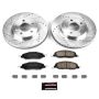 PowerStop K1382 Z23 Daily Driver Carbon-Fiber Ceramic Brake Pad and Drilled & Slotted Rotor Kit