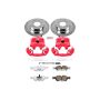 PowerStop KC590-26 Z26 Street Performance Ceramic Brake Pad, Drilled Slotted Rotor, and Caliper Kit