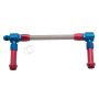 Russell 641150 Performance -8 AN to -8 AN ProFlex Holley 4150 Dual Inlet Carb Kit (Red/Blue)