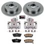 PowerStop KCOE740 OE Stock Replacement Low-Dust Ceramic Brake Pad, Rotor and Caliper Kit