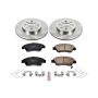 PowerStop KOE696 OE Stock Replacement Low-Dust Ceramic Brake Pad and Rotor Kit