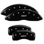 MGP 4 Caliper Covers Engraved Front & Rear MGP Black Finish Silver Characters 2019 Ford Edge
