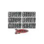 Hardline CHBLK320 Boat Lettering Registration Kit 3 in. - 320 Chrome/Black