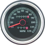 Bikers Choice 493980 L84-90XL 85-87 FXRS 87-90 FX Replacement Speedo Blk Face 120 Mph Repl H-D 67037-85A