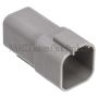 NAMZ DR-6G Deutsch DT Series 6-Wire Receptacle & Wedgelock - Gray (Repl. HD 72126-94GY)