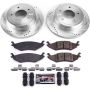 PowerStop K4579 Z23 Daily Driver Carbon-Fiber Ceramic Brake Pad and Drilled & Slotted Rotor Kit