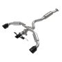 aFe Power 49-36067-B Gemini XV 3 IN to 2-1/2 IN 304 Stainless Steel Cat-Back Exhaust w/ Cut-Out Black