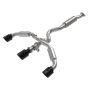 aFe Power 49-36070-B Gemini XV 3 IN to 2-1/2 IN 304 Stainless Steel Cat-Back Exhaust w/ Cut-Out Black
