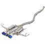 aFe Power 49-36616-L Takeda 3 IN 304 Stainless Steel Cat-Back Exhaust System w/ Blue Flame Tip