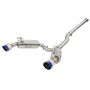aFe Power 49-36701-L Takeda 3 IN to 2-1/2 IN 304 Stainless Steel Cat-Back Exhaust w/ Blue Flamed Tips