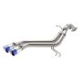 aFe Power 49-37019-L Takeda 3 IN to 2-1/2 IN 304 Stainless Steel Axle-Back Exhaust w/ Blue Flame Tip