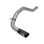 aFe Power 49-46113-B Large Bore-HD 4 IN DPF-Back Stainless Steel Exhaust System w/Black Tip