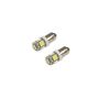 Oracle Lighting 4904-001 BA9S 5 LED 3 Chip Bayonet Bulbs, White, Pair