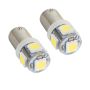 Oracle Lighting 4904-001 BA9S 5 LED 3 Chip Bayonet Bulbs, White, Pair
