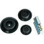 Kuryakyn 3805 Lodestar Rear Axle Sliders-BMW-Black
