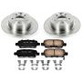 PowerStop KOE7864 OE Stock Replacement Low-Dust Ceramic Brake Pad and Rotor Kit