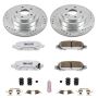 PowerStop K219-26 Z26 Street Performance Ceramic Brake Pad and Drilled & Slotted Rotor Kit