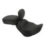 Mustang Motorcycle 79005 Mustang 02-08 Triumph America,03-08 Speedmaster, Std Touring 2PC Seat w/Driver Backrest - Black